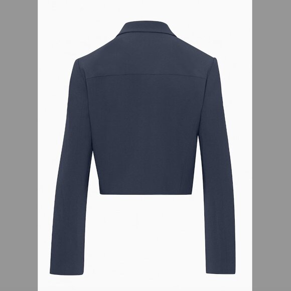 Aritzia Babaton Frances Jacket Blue Total Eclipse Size XL | Button Front Blazer - Picture 12 of 14